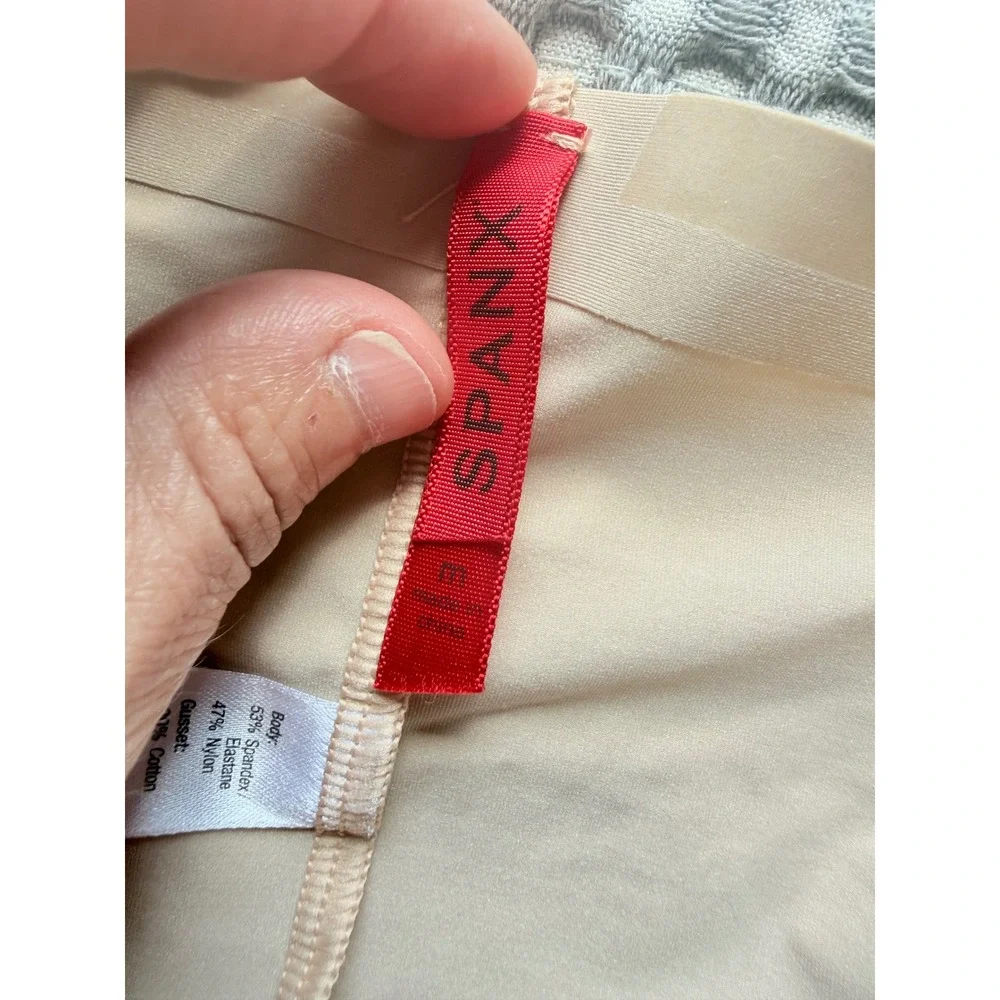 Spanx Higher Power Short High Waisted Shapewear‎ Mid Thigh Shaper Beige Medium